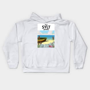 Sylt Germany travel poster Kids Hoodie